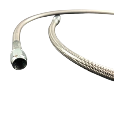 BRAKE LINE BRAIDED STAINLESS 32"