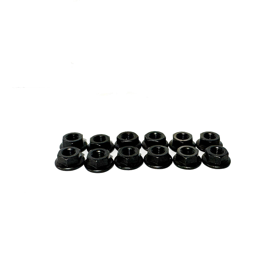 ROCKET MINI HUB NUT 6MM PK12 (M6X1.0) KIT